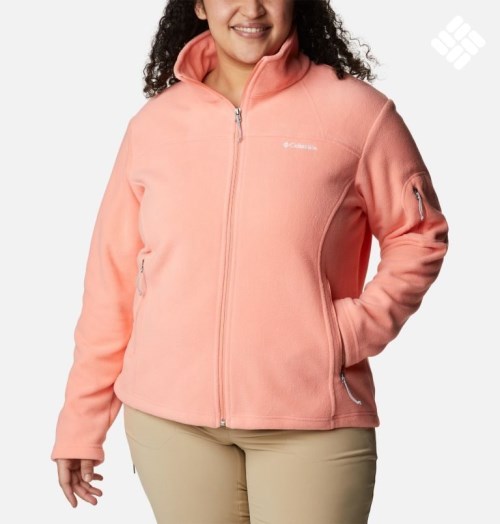 Women's Columbia Fast Trek II Jackets Coral | Plus Size CA-KA154